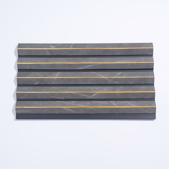 O luxo projeta o painel de parede canelado PS do material plástico decorativo interior do poliestireno