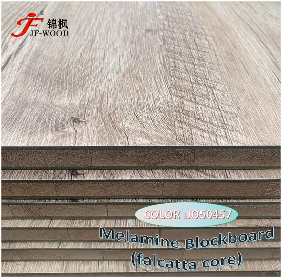 ISO9001: 2008 Falcatta Bare Core Natural folheado carvalho vermelho Bb melamina laminado enfrentado resistente à umidade Blockboard