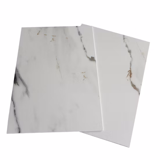 Painel de parede de PVC de plástico de 3mm Painel de parede de mármore de PVC Folha UV de mármore de PVC à prova d'água para decoração de painel de parede